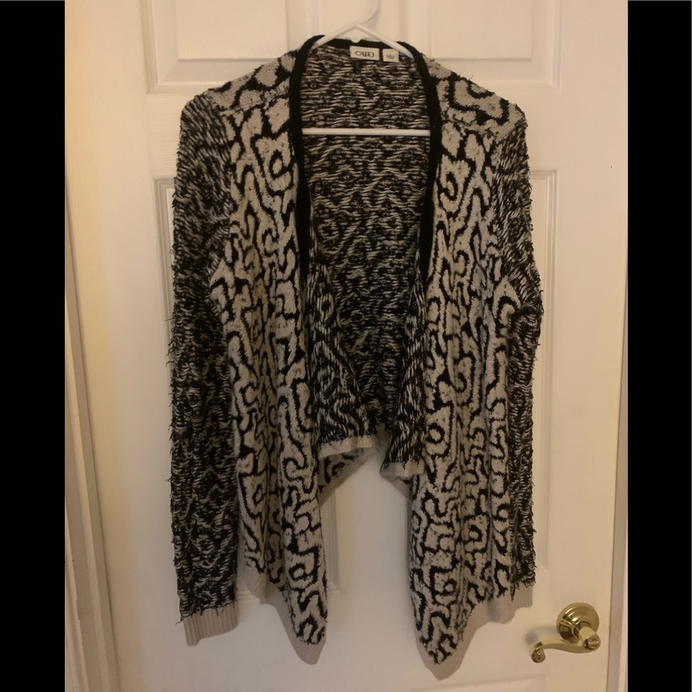 Almost new Cato Black & Cream Colored Sweater